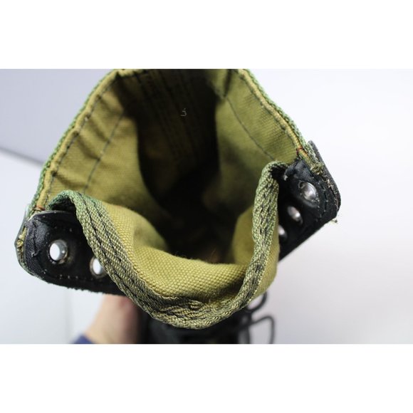 Olive Drab Leather Military Jungle Boots 5R Korea 88400 - Picture 3 of 10
